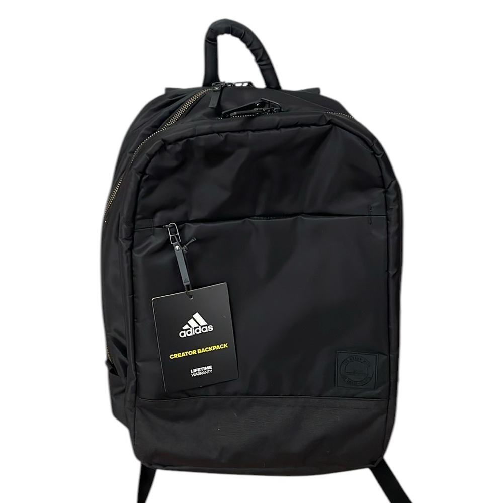Adidas Creator backpack. Black. Tech friendly with laptop sleeve. New with tags. - Picture 1 of 12